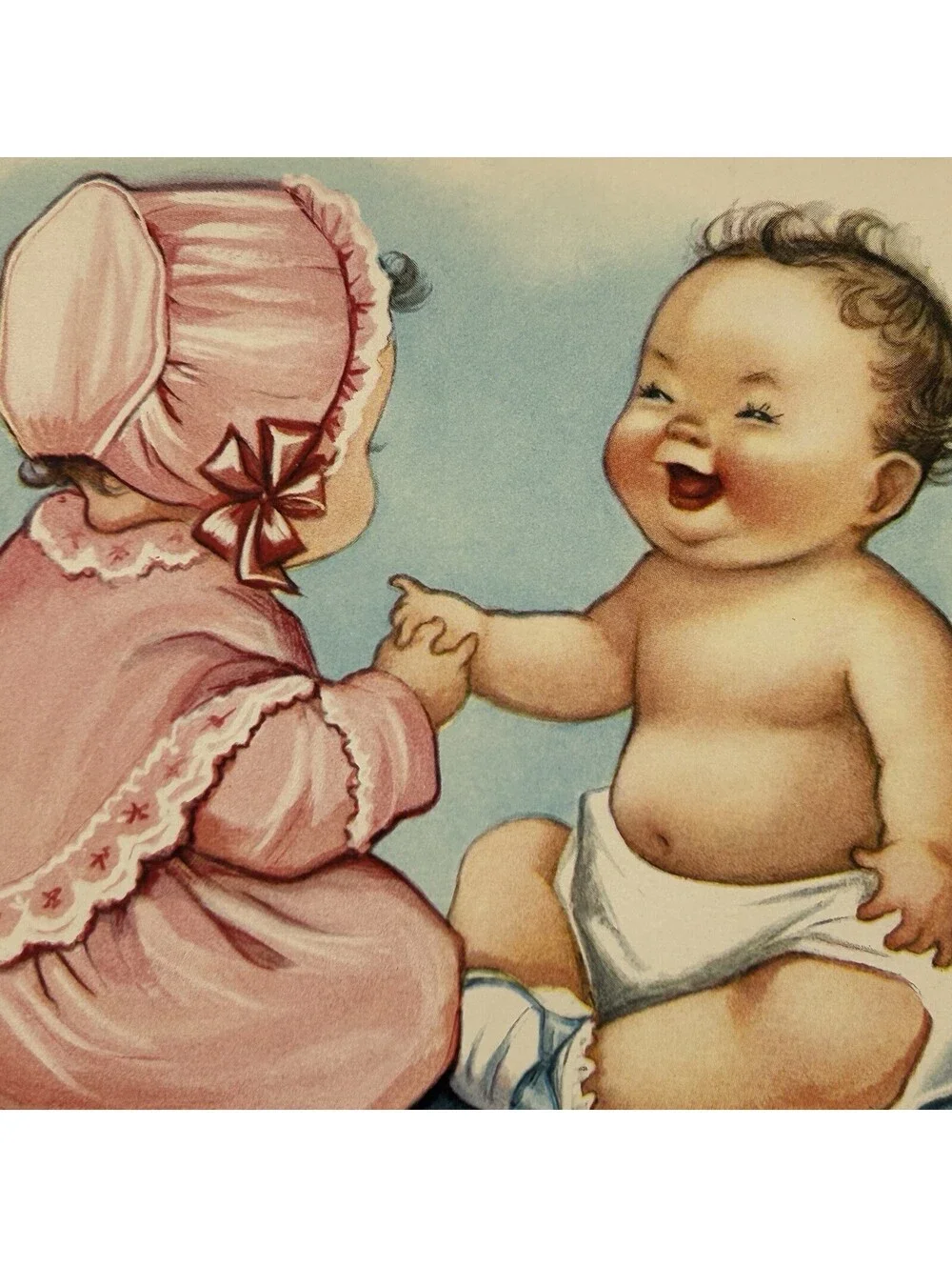 Vintage Charlot Byj How Do You Do Baby Birthday Card Unused Mid Century      N-2
